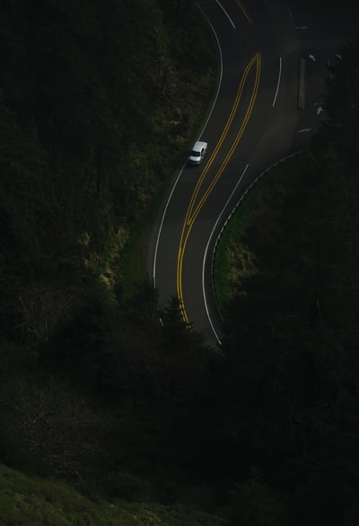 蜿蜒道路航空摄影